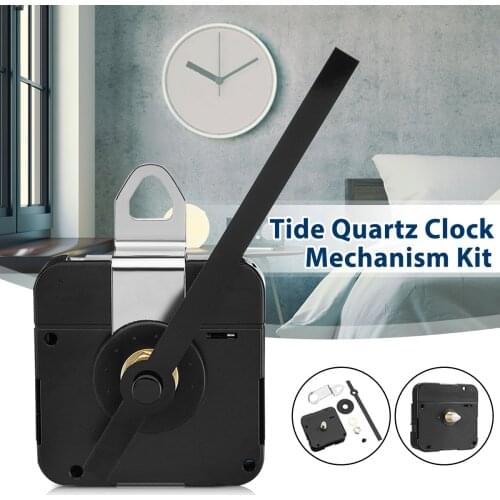 For Tide Quartz Controlled Clock Movement Motor Mechanism 115mm Hands Fitting Classic Hanging Black Quartz Watch Wall Clock