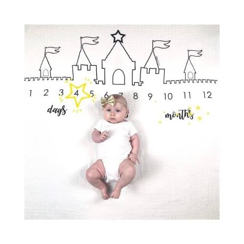 Baby Girl Boy Blankets Swaddle Wrap Creative Muslin Blankets Kids Letter Infantil DIY Photographed Props Newborn Bath Towel