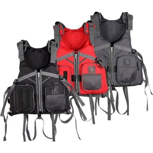 Breathable Fishing Vest Outdoor Sports Fly Swimming Adjustable Vest Fishing Tackle Life Vest Multi Pockets Fishing Survival Vest