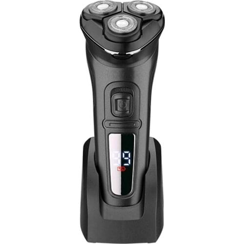 Wet dry shaver floating blade&head rechargeable 3D electric shaver digital display electric razor for men beard shaving machine