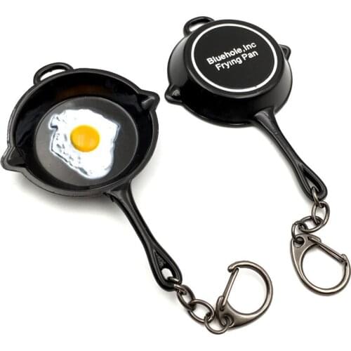 Hot Game Playerunknowns Battlegrounds Egg Pans Keychain High Quality Alloy Key Ring Key Holder For Players Souvenir