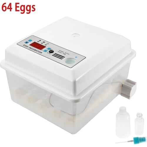 64 Eggs Incubator Brooder Bird Quail Incubator Chick Hatchery Incubator Poultry Hatcher Turner Automatic Farm Incubation Tools