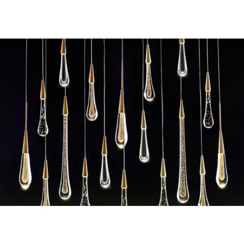 Used for restaurant, bar interior decoration, villa stair chandelier, long cable chandelier, simple chandelier