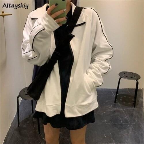 Jackets Women Casual All-match Outwear Students Streetwear Female Solid Design Ulzzang Chic Loose Pockets Comfortable Ins Newest