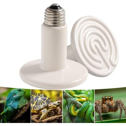 2Pcs Heating Lamp Pet Reptile Far Infrared Heat Lamp Mini Ceramic Light Reptile Lizard Pet Heating Tools Free Shipping