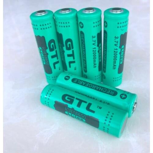 GTL 18650 Battery 3.7V 12000mah Lithium Battery Rechargeable Lithium Battery Torch Accumulator Cells
