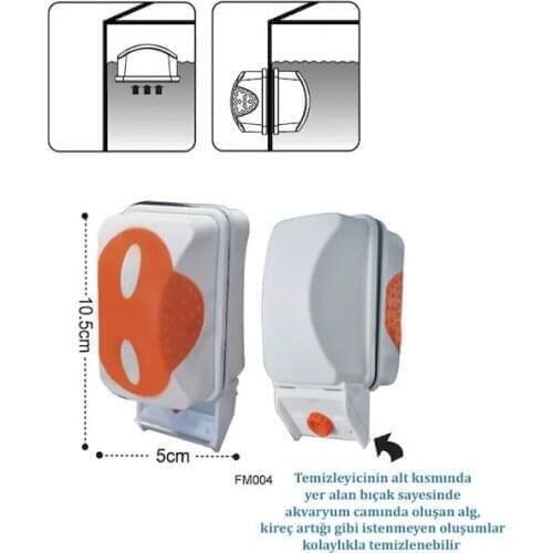 Dophin FM003 Magnet Aquarium Glass Wiper L 273156821