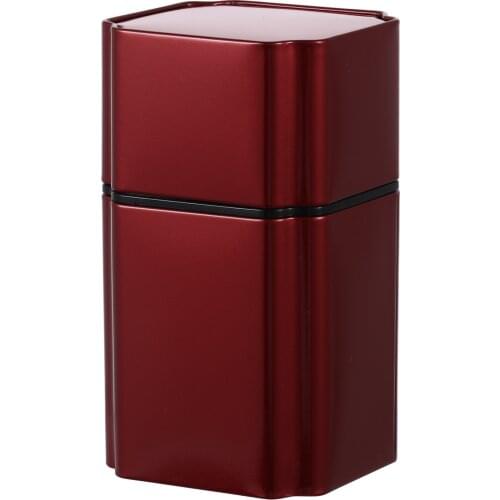 Small Portable Metal Tea Caddy with Lid Moisture Proof Rectangle Matte Tea Storage Box Container Sugar Coffee Caddy Organizers