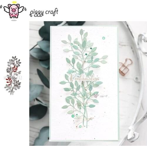 Piggy Craft metal cutting dies cut die mold Leaf strip decoration Scrapbook paper craft knife mould blade punch stencils dies