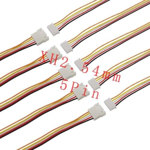 Micro JST XH 2.54 Pitch 2.54mm 5 Pin Male Female Plug Socket Wire Cable Terminals Docking Connectors With Cables 26AWG 200mm