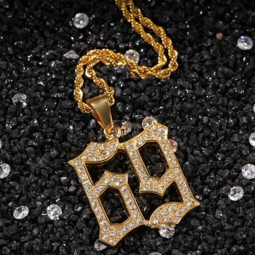 Hip Hop fashion Men jewelry Pendent Ice Out Cuban Crystal Miami Chain Gold Men gorgeous pendent Set Rock Adjustable for men