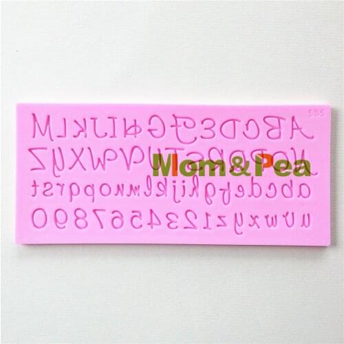 Mom&Pea 0889 Free Shipping Letter & Numbers Shaped Silicone Mold Cake Decoration Fondant Cake 3D Mold Food Grade