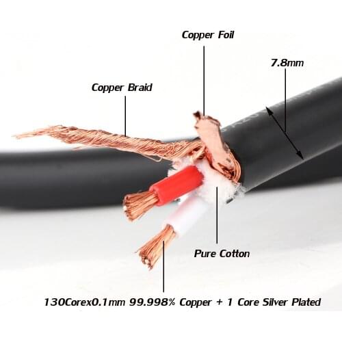 Monosaudio A201 Multiple Hi-OFC RCA Cable Multplex 5N OFC Interconnect Bulk Cable Hifi Audio Cable Hifi Balance Cable