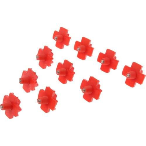 Set of 10 Mount Chicken Watering Nipples Plastic 3x3x3cm For Poultry Rooster