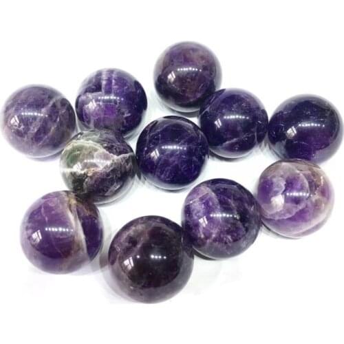 Natural quartz purple polishing gemstone dream amethyst small crystal balls for wedding decoration