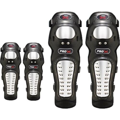 Pro x motorcycle racing car protector knee and elbow four piece set stainless steel riding rider anti fall protector