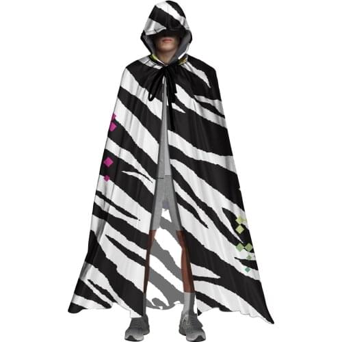 Hot Sale Halloween Christmas Cloak for Womens Mens Skulll Stripe Pattern Unisex Full Long Vampire Witch Cape Cosplay Costume