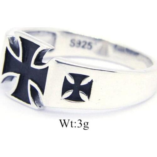Size 6-10 Dropship 925 Sterling Silver Cross Ring Newest Lady Girls S925 Jesus Cross Ring