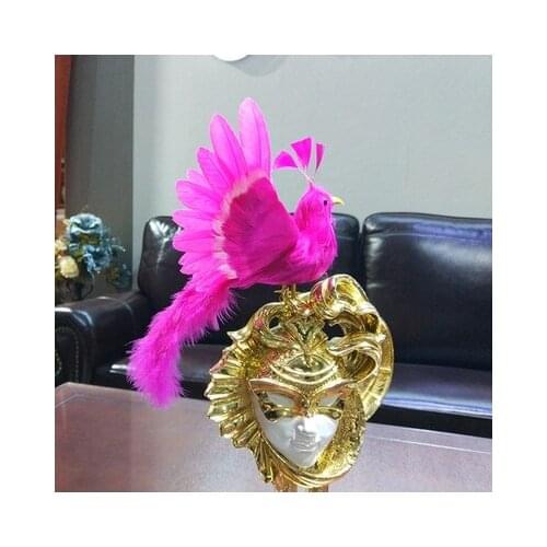 Lifelike toy parrot bird hard model foam&feathers colourful bird handicraft party prop garden decoration gift b1052