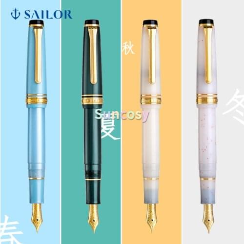 Sailor SHIKIORI Season Series 11 - 1224, 14K Gold Fountain Pen Flat Top, Limited Women Gift Calligraphy Collection Nib