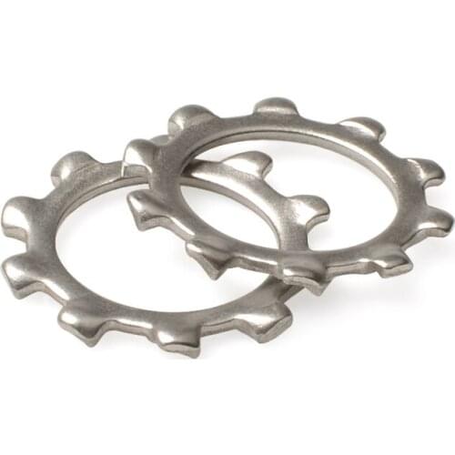 100Pcs DIN6797A M3 M4 M5 M6 M8 304 Stainless Steel Washer External Teeth Lock Washers