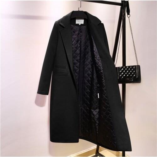 Woolen Overcoat Women Trench Coat Winter Coat Women New Arrival Fashion Cashmere Wool Coat Outerwear Female Long Thickening Warm