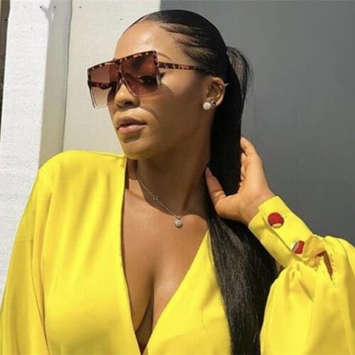 Oversized Shades Women Sunglasses Black Fashion Square Glasses Big Frame Vintage Retro Glasses Female Unisex Multicolor