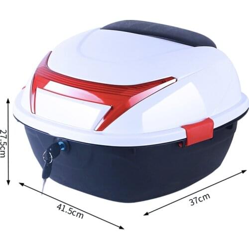 Motorcycle Tour Tail Box Scooter Trunk Luggage Top Lock Storage Carrier Case with Soft backrest and Quick-Release System