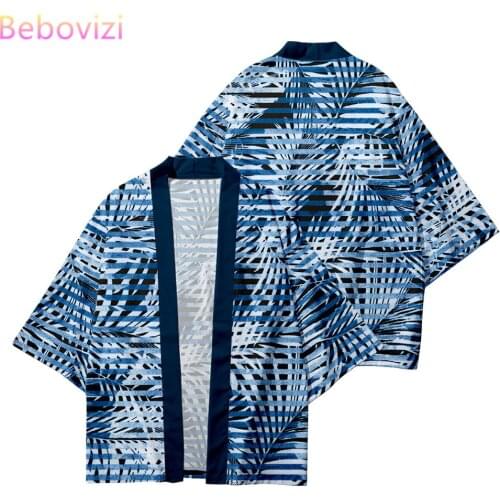 Big Size XXS-6XL Purple Green Plant Print Loose Japanese Streetwear Cardigan Women Men Harajuku Haori Kimono Top Yukata Clothes
