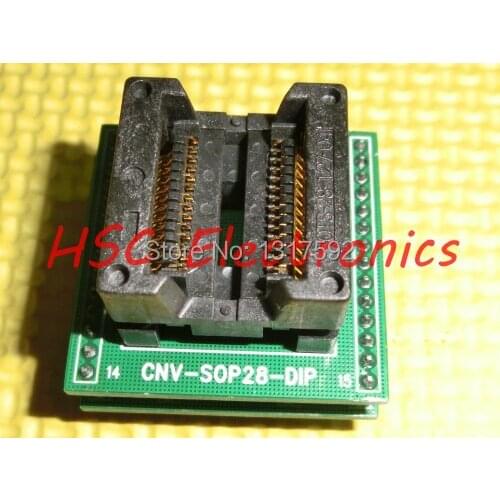 10PCS SOP28 to DIP28 IC socket Programmer adapter Socket High Quality CNV-SOP-DIP28 FREE SHIPPING