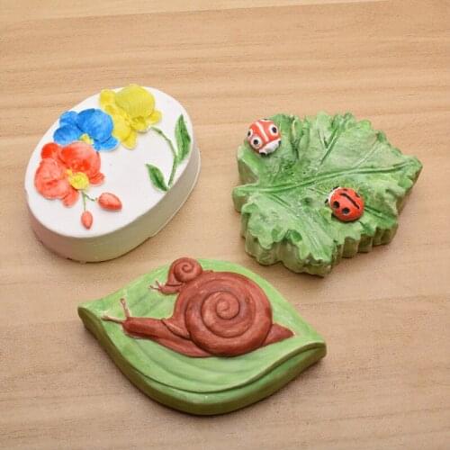 3D Leaf Soap Molds Clay Leaf Shape Silicone Molds DIY Handmade Flower Soap Mold Silicone Mould for Soap Making