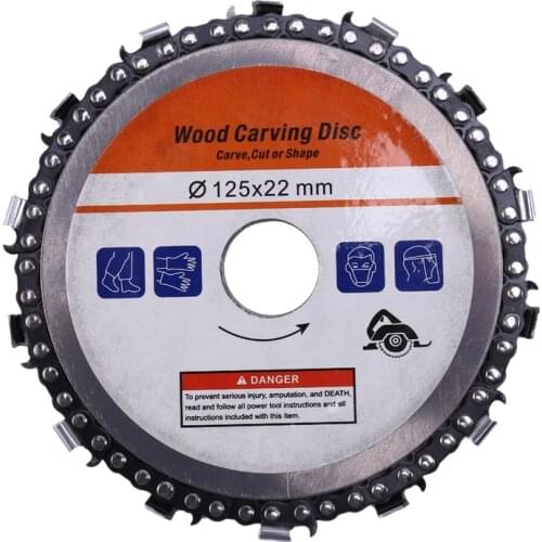 5Inch Circular Saw Blade Chainsaw Chain Wood Carving Disc Woodworking Angle Grinders Universal for Wood Cutting Discs