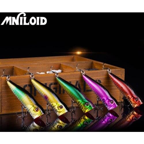 MNILOID 5pcs/lot 9cm 13g Popper Wobbler Fishing lure With floating crankbait artificial bait poper carp pesca Lure Fishing