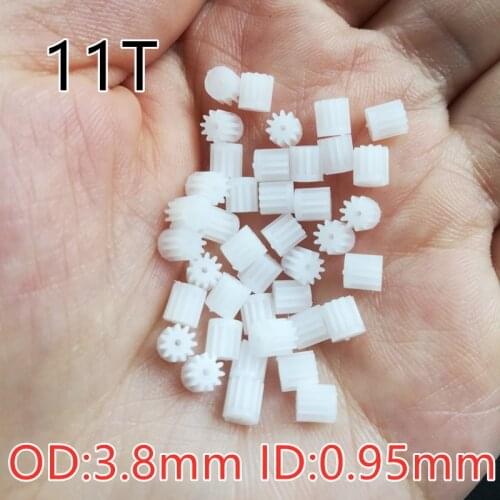 Free Shipping 11T Small Coreless Motor Gears 3.8mm 0.95mm Hole For Hold Foldable Quadcopter RC Drone Kid Toy Spare Parts Access