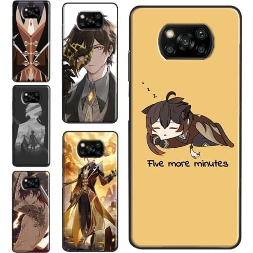 Zhongli Genshin Impact For POCO X3 Pro F2 F3 M3 Pro Case Cover For Xiaomi Mi 11 Ultra 9T 10T Pro Mi Note 10 Lite