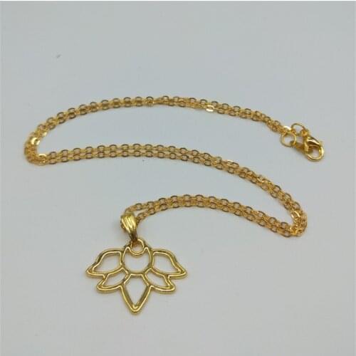 Hot fashion Lotus pendant Women Men Buddhist Elements Lotus Flower pendant necklace Jewelry women necklace Gift