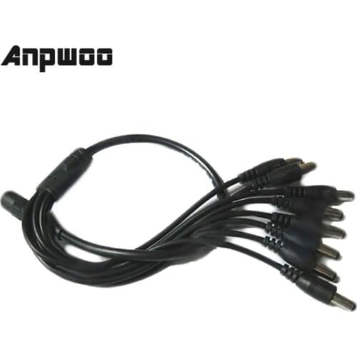 ANPWOO Power Supply Cable DC 1 to 8 Power Splitter Adapter Cable for Security CCTV Camera