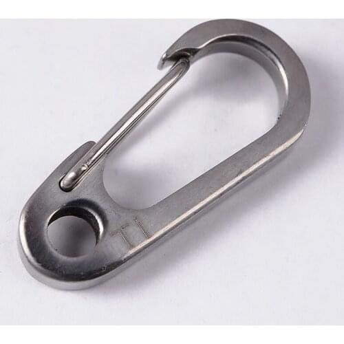 Titanium Alloy Carabiner Ring Keychain Clip Buckle Traveling Backpacking Fine Workmanship Strong Hardness
