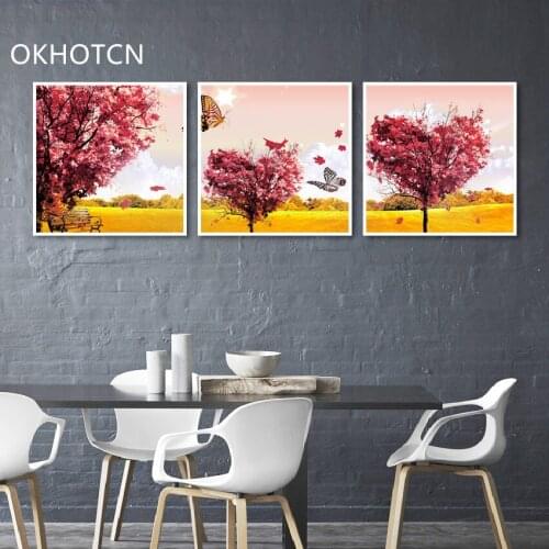 Classic Butterfly Tree Print Home Decor Beautiful Nordic Canvas Painting Wall Art Picture Living Room Nordic Art Decor Painting