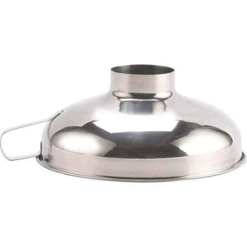 Canning Funnel Stainless Steel Wide Mouth Canning Funnel Hopper Filter Leak Wide-Mouth Can for Oil Wine Kitchen Cooking Tools