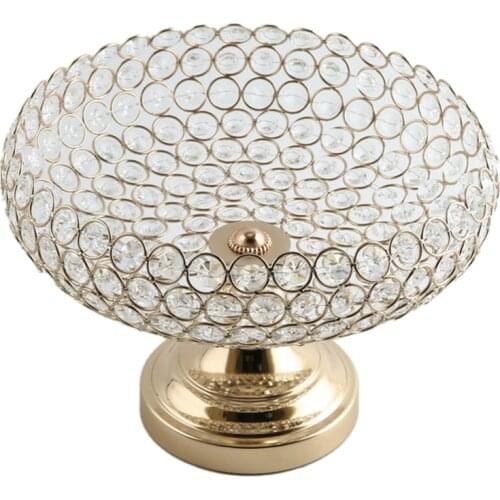 Nordic Crystal Storage Tray Fruit Tray for Living Room Fruit Decoration Dessert Display Plate Wedding Cake Stand