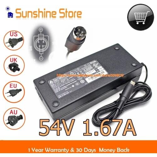 New 54v 1.67A 90W Original Delta ADP-90CR B ADP-90DR B Power Supply 4 Pin Black Laptop Charger