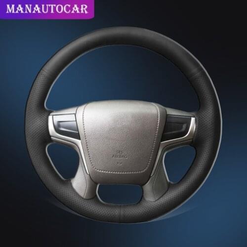 Car Braid On The Steering Wheel Cover for Toyota Land Cruiser 2016 2017 2018 2019 Land Cruiser Prado 2018 Auto Cover Car-styling