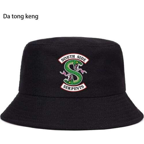 Riverdale South Side Serpent Summer Hat Women Men Panama Bucket Cap The Design Flat Visor Fisherman Hat