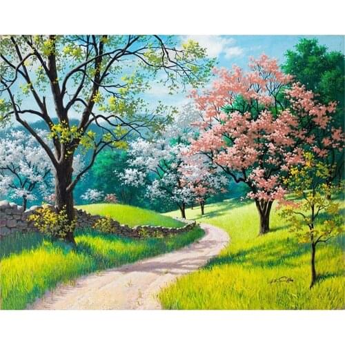 Landscape Scenery DIY Embroidery Cross Stitch 11CT Kits Needlework Craft Set Printed Canvas Cotton Thread Home Sale