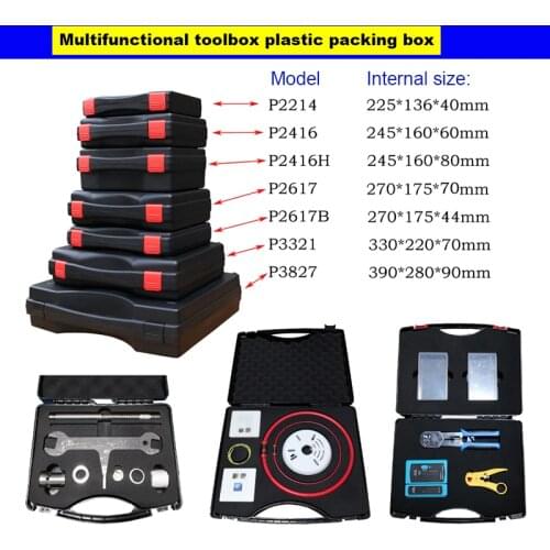 Plastic Tool case suitcase toolbox Impact resistant safety case equipment Instrument box equipment file box with pre-cut foam