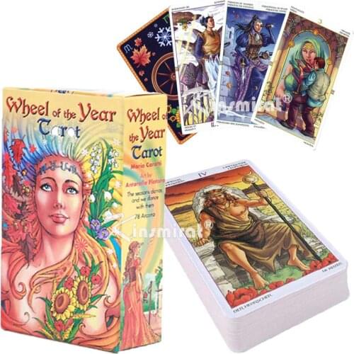 Full English Wheel Of Year Tarot Cards Divination Fate Tarot Deck Board Games Family Gift Party Playing Card Game Entertainment