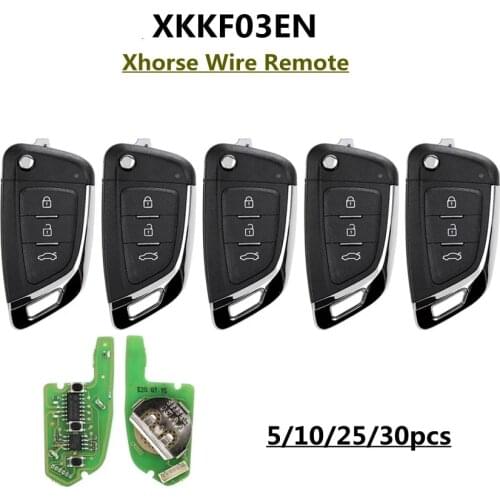 5pcs/lot Xhorse VVDI2 XKKF03EN XKKF02EN DF Style Wire Car Key Remote Replacement for VVDI Key Tool