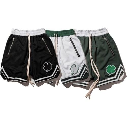 Men Shorts Bodybuilding quick-drying Sports shorts Joggers Knee Length Sweatpants Summer Male Brand Zip pocket gyms shorts men