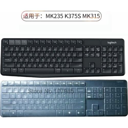 For Logitech Mk235 K235 K375S MK315 Silicone Mechanical Wireless Bluetooth Desktop Keyboard Cover Protector Skin Film Washable